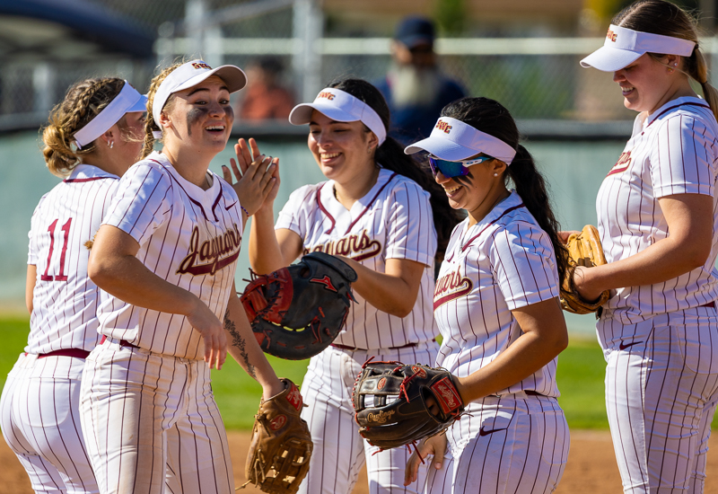 Softball jags caputures 2 wins