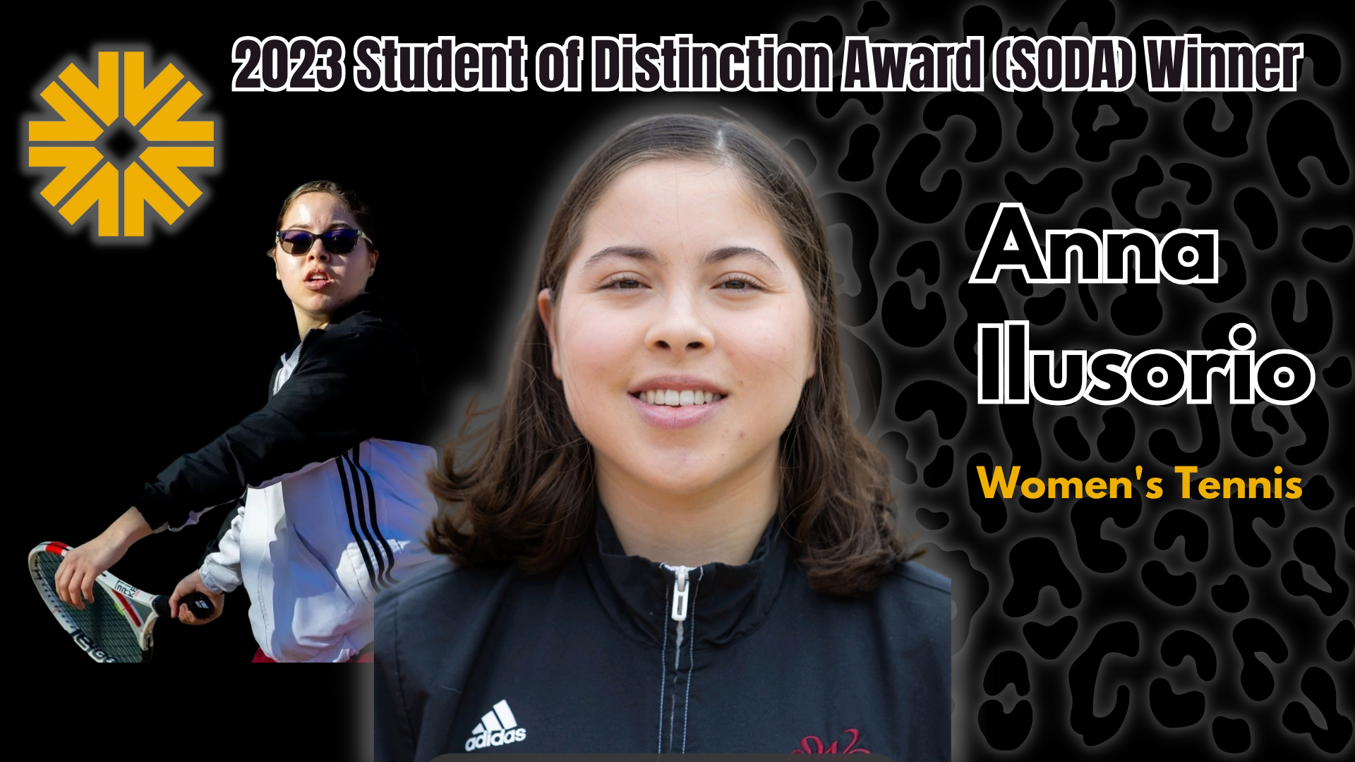 Women's Tennis, Anna Ilusorio named 2023 SODA recipient